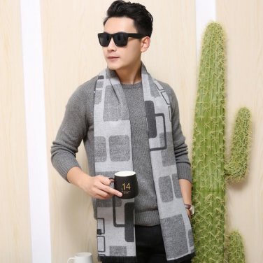 Winter Men\'s Wool Scarves Warm Soft Shawl Men Scarves Classical Scarf  Winter Warm Scarf Manufactur