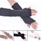 Winter Gloves Fingerless Gloves Skin Care Women Mitten Long Gloves Fashion Winter Knitted Arm Warmer