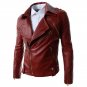 New Fashion 2015 Quality Detachable Winter Men Coat Leather Jacket Locomotive Black Leather Jacket M