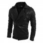 New Fashion 2015 Quality Detachable Winter Men Coat Leather Jacket Locomotive Black Leather Jacket M