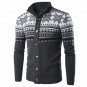 Autumn Winter Chic Knitted Sweater Cardigan Vintage Ethnic Style Mens Long Sleeve Buttons Down Sweat