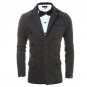 2017 Autumn Winter Mens Stylish Woolen Jackets Single Breasted Long Sleeve Back Split Slim Coat Male