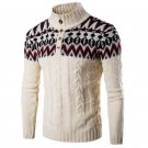 Autumn Winter Vintage Knitting Sweaters Pullovers Casual Men\'s Sweater Coat Long Sleeve Men Printed