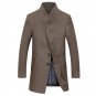 2017 New Winter Men Warm Coat Jacket Plus Size Long Solid Wool Coat Casual Fashion Men Overcoat Thic