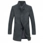 2017 New Winter Men Warm Coat Jacket Plus Size Long Solid Wool Coat Casual Fashion Men Overcoat Thic