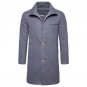 2017 Men Winter Long Coat Jacket Slim Fit Lapel Warm Fleece Overcoat Fashion Windbreaker Windproof S