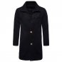 2017 Men Winter Long Coat Jacket Slim Fit Lapel Warm Fleece Overcoat Fashion Windbreaker Windproof S