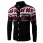 Autumn Winter Chic Knitted Sweater Cardigan Men Chrismas Knitwear Vintage Ethnic Style Long Sleeve S