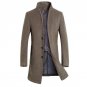 New Winter Men Warm Coat Jackets Plus Size Long Solid Wool Coat Casual Fashion Overcoat Thick Coats