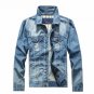 Male denim jacket light blue jeans jacket for men retro jaqueta jeans masculino 2017 autumn winter c