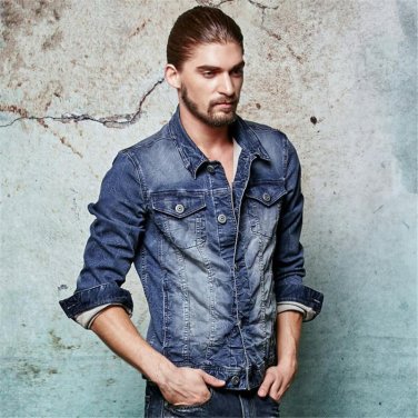 New Design Autumn Mens Denim Jacket Classical Slim Men Single Breasted Retro Jeans Jackets Winter Ou