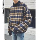 Privathinker Plaid Harajuku Oversized Winter Woolen Hoodie Men Women Sweatshirts Coat Retro Pattern 