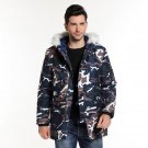HEE GRAND 2017 New Fashion Winter Men Camouflage Big Collar Long Coat Jacket  Camouflage Color S~5XL