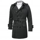 Winter Men Casual Outerwear Windproof Jacket Thick Long Trench Coat Warm Jacket 2017 Mens Double-bre