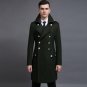 S-6XL!!Long woolen cloth coat male big yards of new fund of 2017 autumn winters double-breasted retr