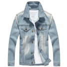 male denim jacket light blue jeans jacket for men retro jaqueta jeans masculino 2017 autumn winter c
