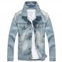 male denim jacket light blue jeans jacket for men retro jaqueta jeans masculino 2017 autumn winter c