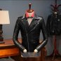 M-3XL HOT New retro winter men\'s British Youth Band oblique zipper short coat motorcycle leather ja