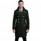 New Brand Men\'s Wool Trench Coat Men Double Breasted Retro Windbreaker Coats Mens Casual lapel Autu
