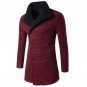 Autumn Winter Jacket Men Peacoat Plaid Fashion Long Coat Men\'s Windbreakers Brand Clothing Mens Ove