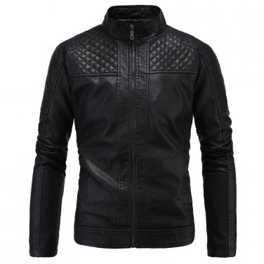 Warm Men \'s Leather Jackets Winter Style Vintage Woolen Automotive Leather Jacket And Coat Italian 
