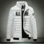 OFF WHITE Brand Men Thick Warm Cotton Padded Jacket Chest Logo Print High Collar Windproof Hoodie Co