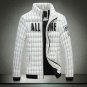 OFF WHITE Brand Men Thick Warm Cotton Padded Jacket Chest Logo Print High Collar Windproof Hoodie Co