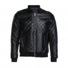 Autumn Winter Warm Leather Coat Fashion Plaid Overcoat Tops Zipper Casual Men Jacket Slim Thin Outwe