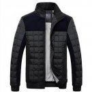 New Men Fashion Patchwork Warm Autumn Jacket Coats Plaid Brief Leisure Office Men Winter Parka MWM69