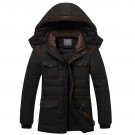 Winter Men\'s Warm Coat Long Sleeve Hooded Cotton Parka High Quality Solid Color Jacket Coats MWM144