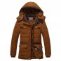 Winter Men\'s Warm Coat Long Sleeve Hooded Cotton Parka High Quality Solid Color Jacket Coats MWM144