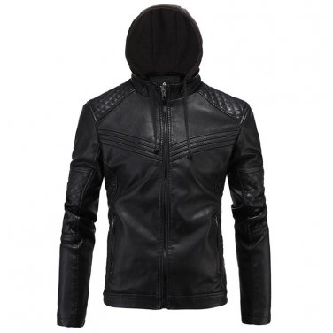Men \'s Winter Warm Leather Jackets Vintage Automotive Leather Jacket Outwear Italian Style Cashmere