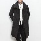 in the long winter coat young men thickening slim collar type Chinese Mens Size retro trend wind coa