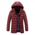 Men Long Stretch Parkas 2017 New Arrival Solid Color Warm Padded Autumn Winter Coat 4 Colors Plus Si