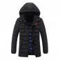 Men Long Stretch Parkas 2017 New Arrival Solid Color Warm Padded Autumn Winter Coat 4 Colors Plus Si