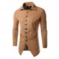 New Style 2016 Long Men\'s Trench Coat Single Breasted Winter Overcoat Casual Long Men  Wool Coat Pl