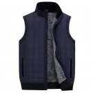 NIANJEEP Men\'s Clothing Winter Vests Waistcoat Men Fashion Plaid Vests Zipper Coat Overcoat Warm Ve