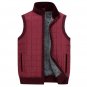 NIANJEEP Men\'s Clothing Winter Vests Waistcoat Men Fashion Plaid Vests Zipper Coat Overcoat Warm Ve