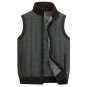 NIANJEEP Men\'s Clothing Winter Vests Waistcoat Men Fashion Plaid Vests Zipper Coat Overcoat Warm Ve