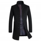 Men\'s Wool Coat Winter Long Sections Thick Woolen Coats Men Stand Collar Casual Casaco masculino pa