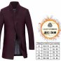 Men\'s Wool Coat Winter Long Sections Thick Woolen Coats Men Stand Collar Casual Casaco masculino pa
