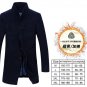 Men\'s Wool Coat Winter Long Sections Thick Woolen Coats Men Stand Collar Casual Casaco masculino pa