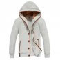Men Fleece Elbow Patch Hooded Single Breasted Hoodies Coat Male Casual Sweatshirt Jacket Autumn Wint