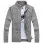 New 2016 Winter Sweater Men Coat Long Sleeve Casual Cotton Cardigan Sweater Black Outwear A0367