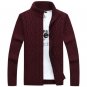 New 2016 Winter Sweater Men Coat Long Sleeve Casual Cotton Cardigan Sweater Black Outwear A0367