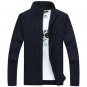 New 2016 Winter Sweater Men Coat Long Sleeve Casual Cotton Cardigan Sweater Black Outwear A0367
