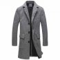 Men Long Stretch Blends Fashion Style New Arrival Turn-Down Collar Single Breasted Autumn Early Wint