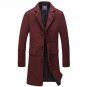 Men Long Stretch Blends Fashion Style New Arrival Turn-Down Collar Single Breasted Autumn Early Wint
