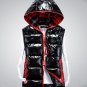 Winter fashion shiny leather plaid short male/female/couple/lover down cotton vest waistcoat men/wom