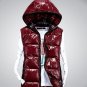 Winter fashion shiny leather plaid short male/female/couple/lover down cotton vest waistcoat men/wom